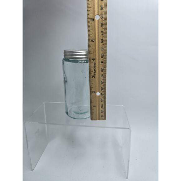 Antique Clear Glass Storage Spice or Condiment Jar Container w/Lid - Picture 4 of 4